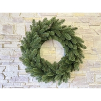 Литий вінок новорічний діаметром 58 см. зелений