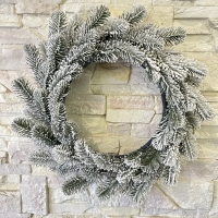 Литий вінок новорічний №3 засніжений