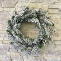Cast New Year's wreath No 2 snow-covered