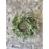 Вінок з штучною квіткою білої гліцинії