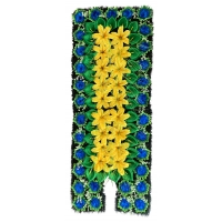 Decorated grave frame made of artificial needles