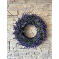 Великий вінок з штучною лавандою