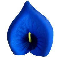 Головка калла атласная синяя