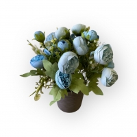 Букет троянди піоновидної в кашпо