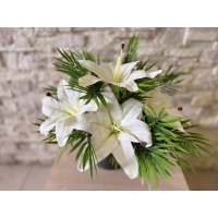 Букет лілії латексної в кашпо