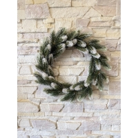 Cast green wreath d-40 sm with a white tip