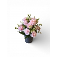 Букет хризантемы в кашпо розовый