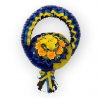 Кошик на похорон зі штучними квітами №117