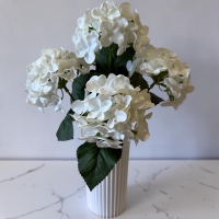 Artificial hydrangea in a pot