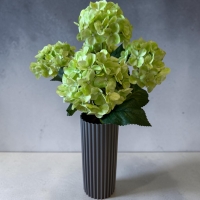 Artificial hydrangea in a pot